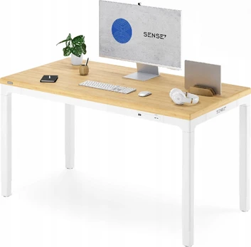 Rašomasis stalas reguliuojamo aukščio SENSE7 Manma, balta/bamboo