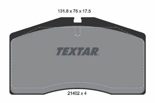 Stabdžių trinkelių rinkinys, diskinis stabdys TEXTAR 2140201