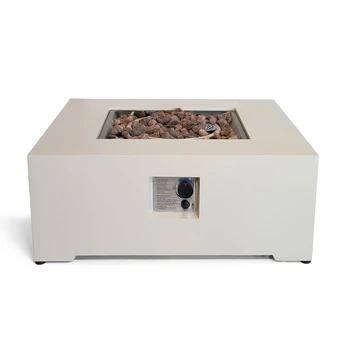 HAPPY COCOONING ESTATE TABLE SQUARE 88 OYSTER BEIGE dujinis lauko židinys