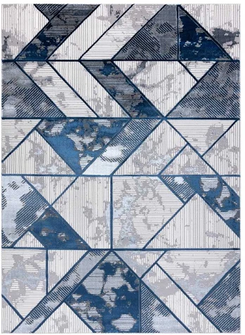 Dywan WELLI GEOMETRIC 2 spalva mėlyna 120x170 Hakano