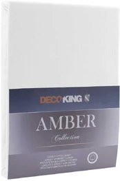 Paklodė DecoKing Amber, balta, 200 cm x 220 cm, su guma kaina