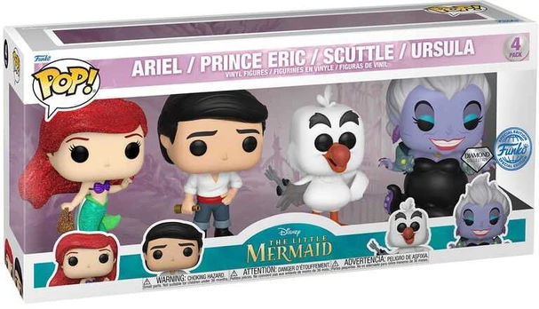 Funko POP pack 4 figures Disney Little Mermaid Exclusive