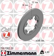 Stabdžių diskas ZIMMERMANN 250.1382.20 kaina
