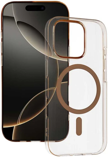 Tel Protect Transparent Slim Magsafe dėklas skirtas Apple iPhone 15 Pro desert