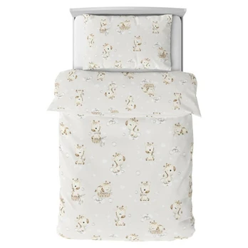 Bedding set - 6 parts - 120/90/360 - GIRAFFE - BEIGE