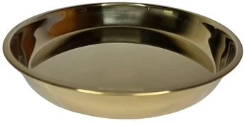 Metalinis padėklas 30cm apvalus aukso spalvos 8373-30