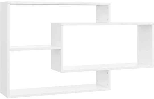 Sieninės lentynos, baltos, 104x20x58,5 cm, apdirbta mediena
