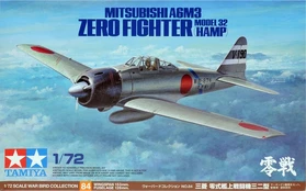 Tamiya – Mitsubishi A6M3 Zero Fighter Model 32 (Hamp), 1/72, 60784 kaina