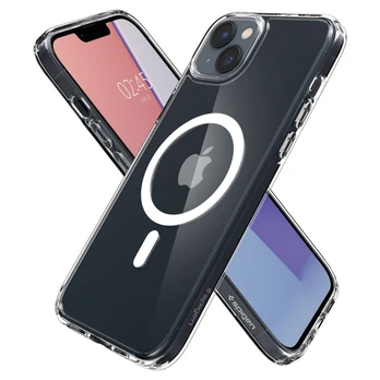 Dėklas Spigen ULTRA HYBRID MAG MAGSAFE IPHONE 14 skaidrus-baltas