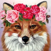 Deimantinis paveikslas Foxy Lady WD271 20*20 cm kaina