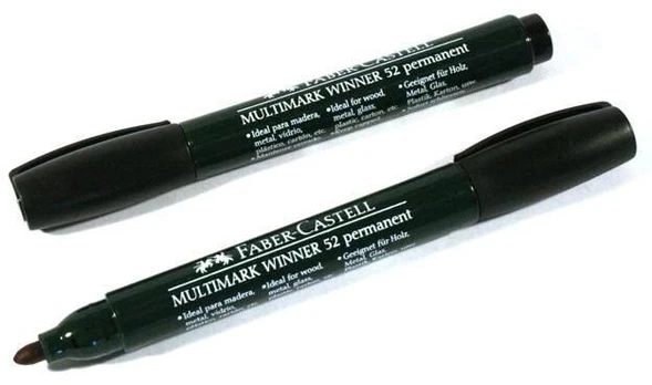 Faber-castell 52 permanentinis žymeklis, juodas