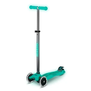 Paspirtukas Micro Maxi Deluxe Glow LED Jelly Green