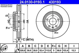ATE 24.0130-0193.1 Brake Disc