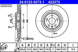 ATE 24.0122-0272.1 Brake Disc kaina