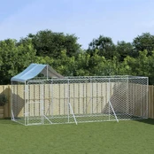Lauko voljeras šunims su stogu, sidabrinis, 6x2x2,5m, plienas kaina