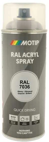 Motip Ral 7036 high gloss platinum pilkas