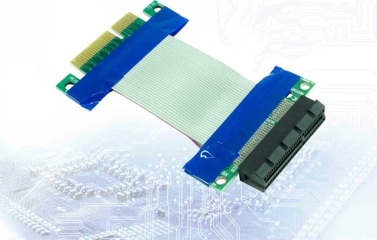 „Inter-Tech Inter-Tech Riser“ kortelės išplėtimas, 5 cm PCIe x4 lanksti tinklo plokštė