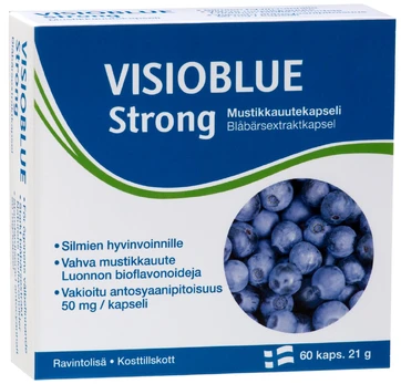 VISIOBLUE mėlynių ekstraktas akims, 60 kapsulių