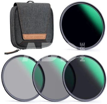 K&F Concept K&F 62MM Nano-X Series, ND4+ND8+ND64+ND1000 Filter Kit Green Coated