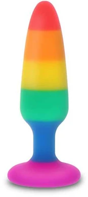 TOYJOY Pride Twink Silicone Plug Rainbow 8.5 cm Medium Size