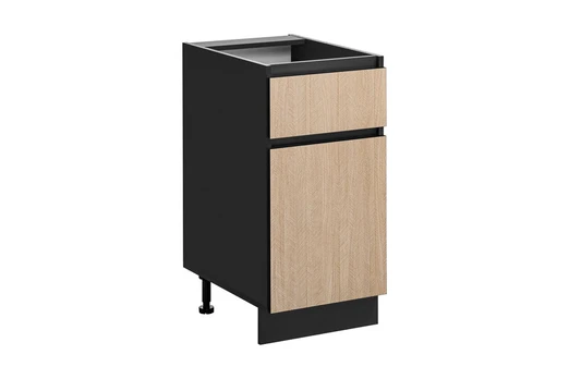 Virtuvinė spintelė Roma Dół 40/81 1D1S, ruda/juoda