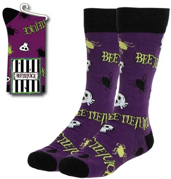 „Beetlejuice“ violetinės ilgos kojinės suaugusiems, 38/45