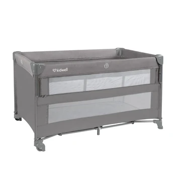 Kelioninė lovelė Kidwell BLISSY BASIC Gray Single-Level Travel Cot