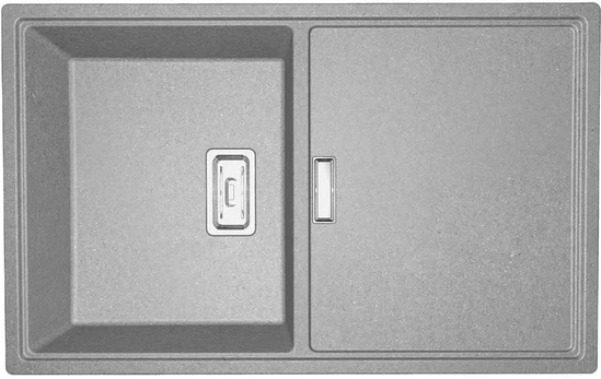 Granitinė virtuvinė plautuvė Laveo Tonga SPT_511Y, Pilkas