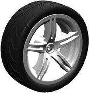 Berg Wheel sidabrinis 4.30/150-12 slick right