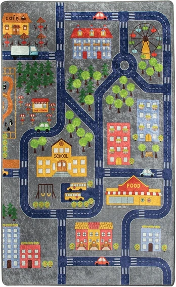 Kilimas (200 x 290) Small Town - Pilkas