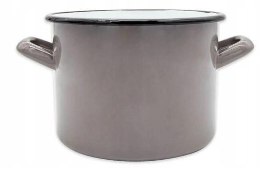 Pilkas emaliuotas puodas 18 cm 3,5 l