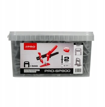 Pro-sp800 Lygiavimo sistema, 2mm, 500 vnt. + kibiras