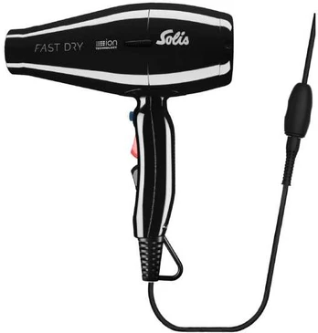 Solis Fast Dry 360� Ionic Juodas