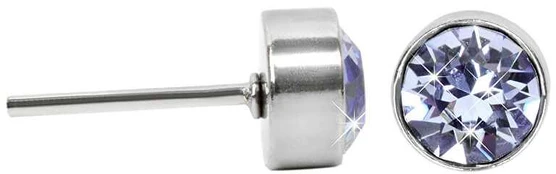 Levien Chaton Light Sapphire steel earrings