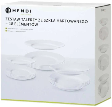 Grūdinto stiklo plokščių rinkinys, 18 vnt. - Hendi 795224