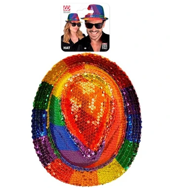 RAINBOW SEQUIN FEDORA