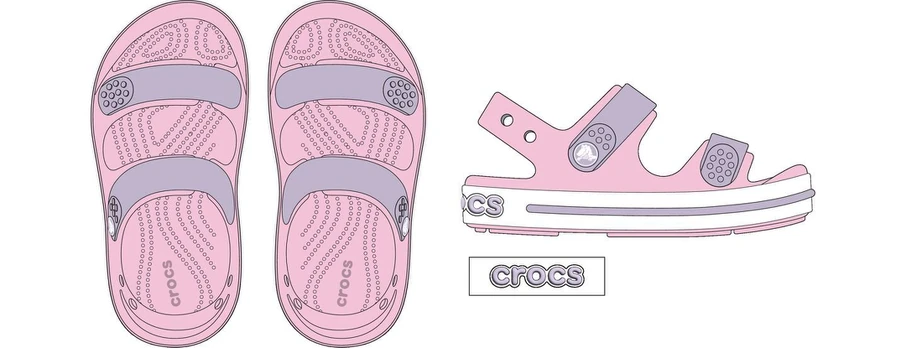 Crocs™ Crocband Cruiser Sandal Ballerina/Lavender - 28