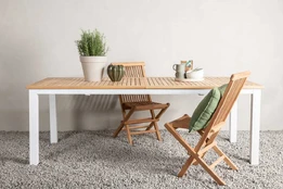Venture Design Valgomasis stalas, Panama, 75x224x100 cm, Balta kaina