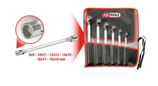 KS Tools raktų su lankstomomis galvutėmis komplektas (517.0310, KS TOOLS)