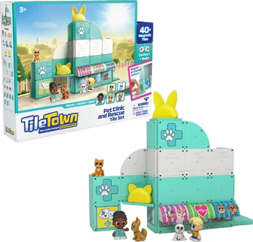 Tiletown Tile Town - Veterinary Clinic, Magnetic Building Kit (90306)
