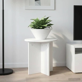 Augalų stovas 2 pcs Balta Ø40 x 40 cm Apdirbta mediena