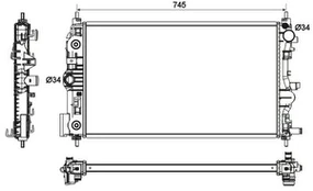 Variklio radiatorius NRF NRF 53131