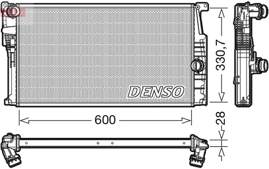 Radiatorius, variklio aušinimas DENSO DRM05015