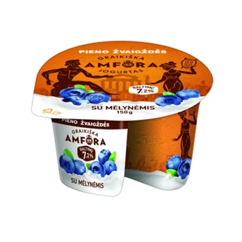 Jogurtas su mėlynėmis, GRAIKIŠKA AMFORA, 3,1% rieb., 150 g