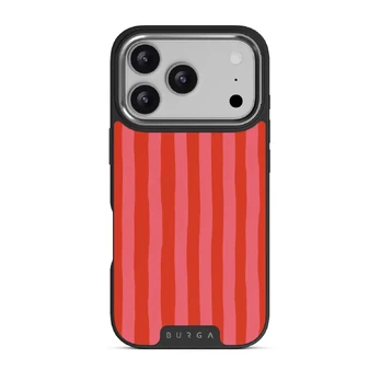 Pomegranate - iPhone 17 Pro Case, Elite Dark (MagSafe) / Silver