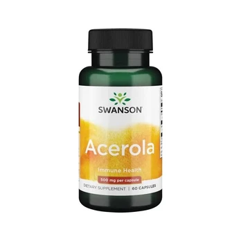 SWANSON, Acerola ir natūralus vitaminas c, 60 kaps.