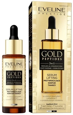 Serumas Eveline Gold Peptides 3 in 1, 30 ml, moterims