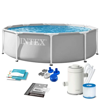 Garden round frame pool 305x76 cm with pump, INTEX 26702ND