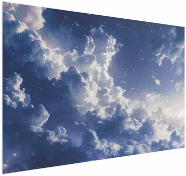 Artgeist Plakatas - Starry Clouds and Soft Light Over a Corner of the Sky