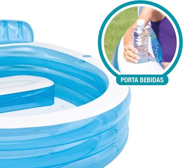 Intex 57190NP pripučiamas baseinas, 229 x 218 x 76 cm
